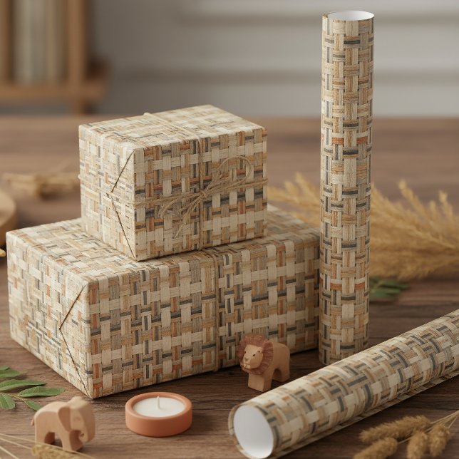 Papier Cadeau Faux Grasscloth Geometric Weave Pat#3 ID1271 (Créateur téléchargé)