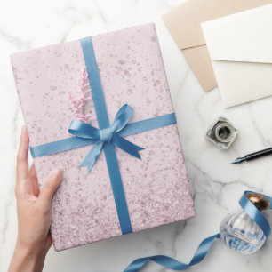 Papier Cadeau Faux Pailleté Violet Clair