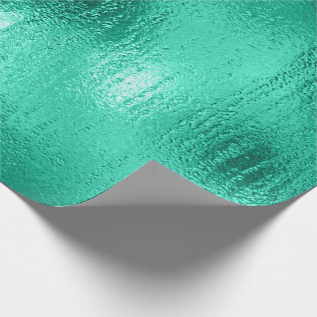 Papier Cadeau Faux vert Métallo Noël Noël Noël Fêtes (Coin)