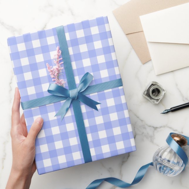 Papier Cadeau Faye et Lauren Blue En vichy (Cadeaux)