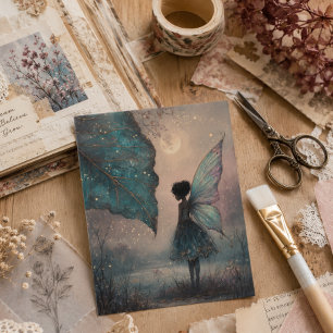 Papier Cadeau Fée de la feuille enchantée au clair de lune Aquar