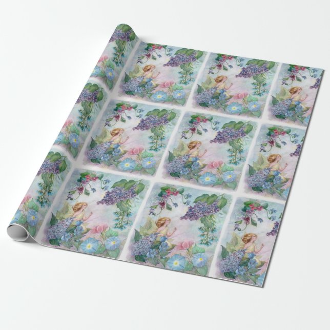 Papier Cadeau Féerie Lilac illustrée (Déroulé)