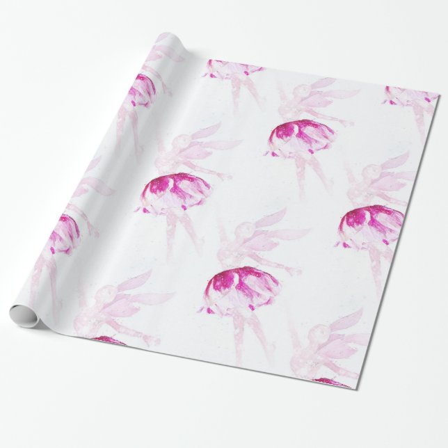 Papier Cadeau Fées de prunes de sucre (Déroulé)