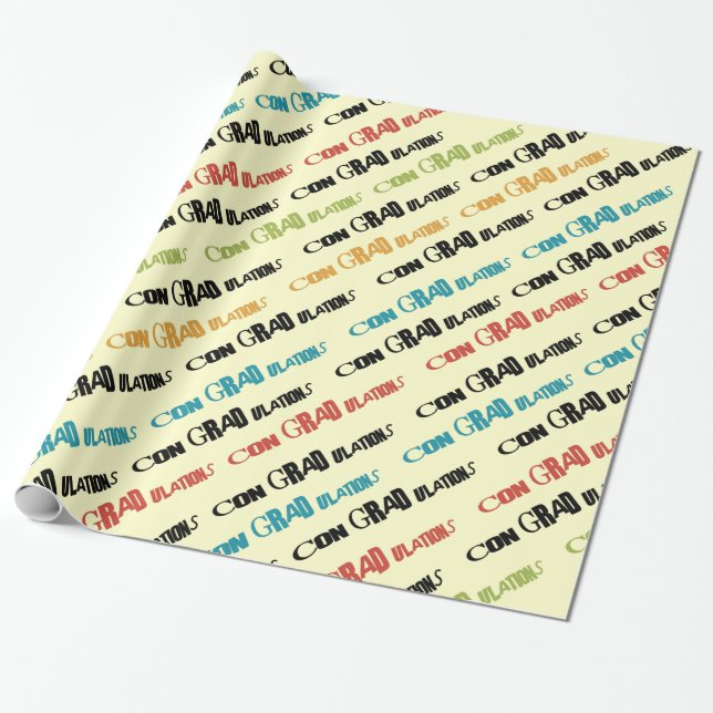 Papier Cadeau Félicitation - enveloppe de cadeau de diplômé (Déroulé)