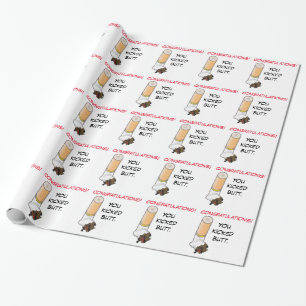 Papier Cadeau Félicitation ! Vous avez donné un coup de pied au
