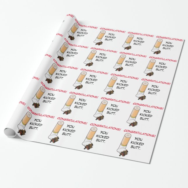 Papier Cadeau Félicitation ! Vous avez donné un coup de pied au  (Déroulé)