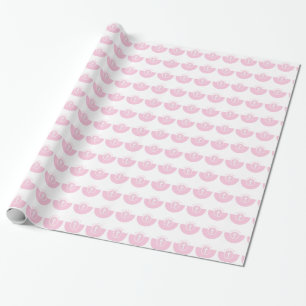Papier Cadeau Félicitations au baptême de la petite-fille Pink C