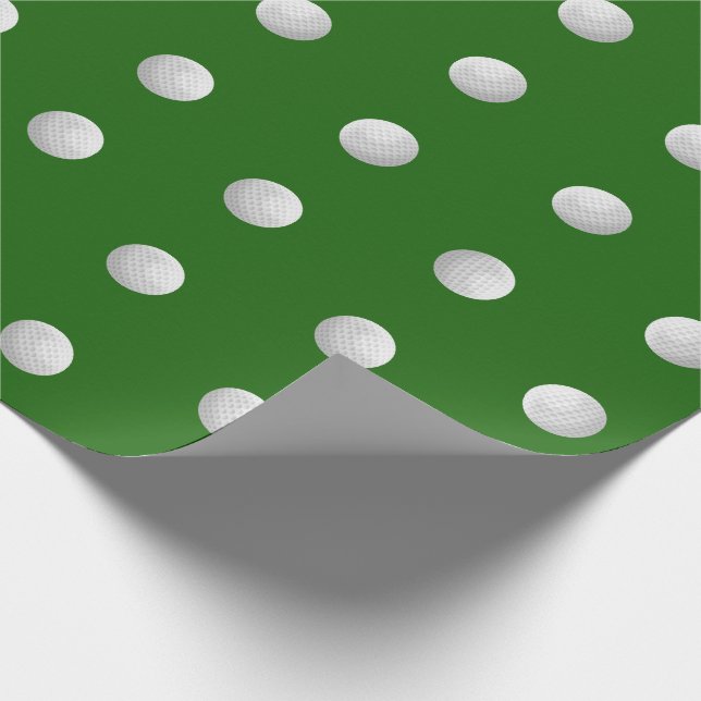 Papier Cadeau Félicitations balles de golf sur vert (Coin)