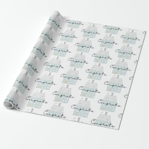 Papier Cadeau Félicitations Pour Votre Nouveau Papier D'Envelopp
