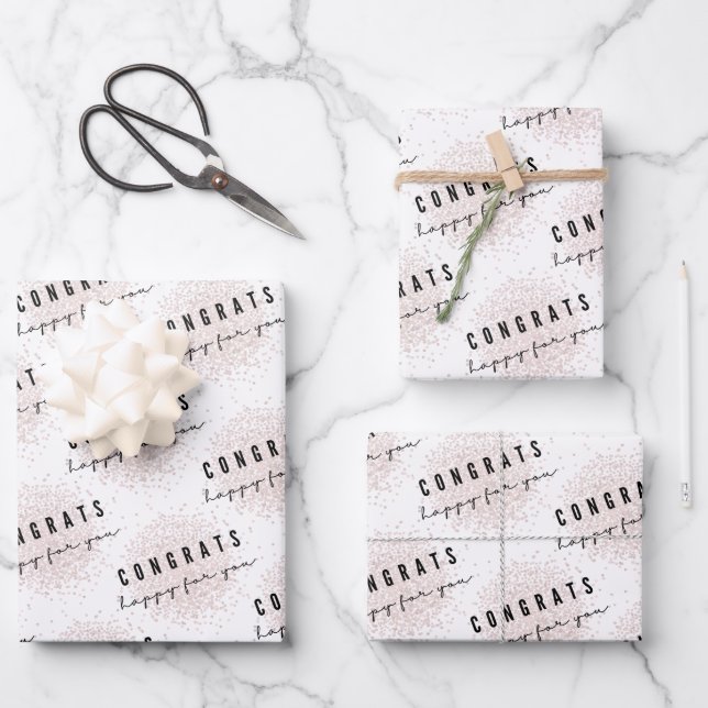 Papier cadeau Félicitations pour vous (Recto)