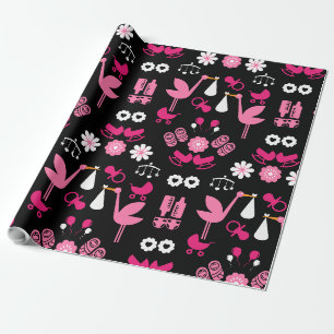 Papier Cadeau Félicitations Stalk Delivery Twin Girls
