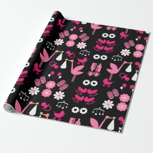 Papier Cadeau Félicitations Stalk Delivery Twin Girls
