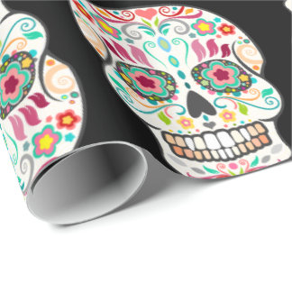 Papier Cadeau Feliz Muertos - papier d'emballage de crânes