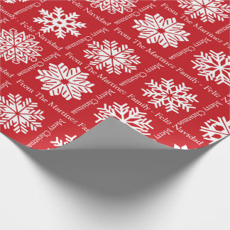 Papier Cadeau Feliz Navidad Add Family Recipients Name Christmas