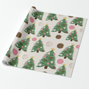 Papier Cadeau Feliz Navidad   Arbre de Noël Concha