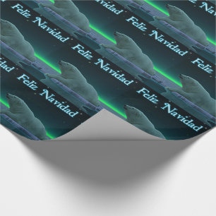 Papier Cadeau Feliz Navidad - Ours polaire de bord de glace
