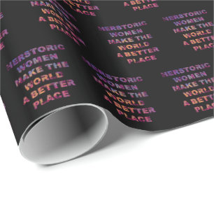 Papier Cadeau Feministe HERstoric Les femmes font un monde meill