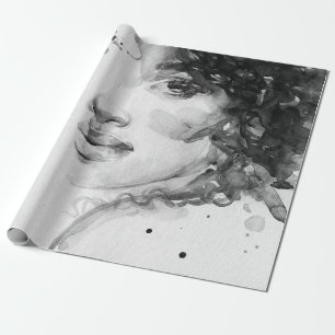 Papier Cadeau femme afro-américaine. illustration de mode beauté