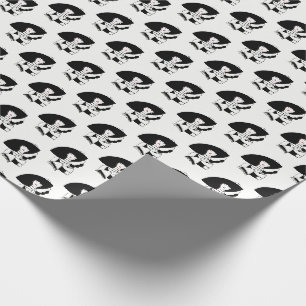 Papier Cadeau Femme Art Déco au grand chapeau gants RL