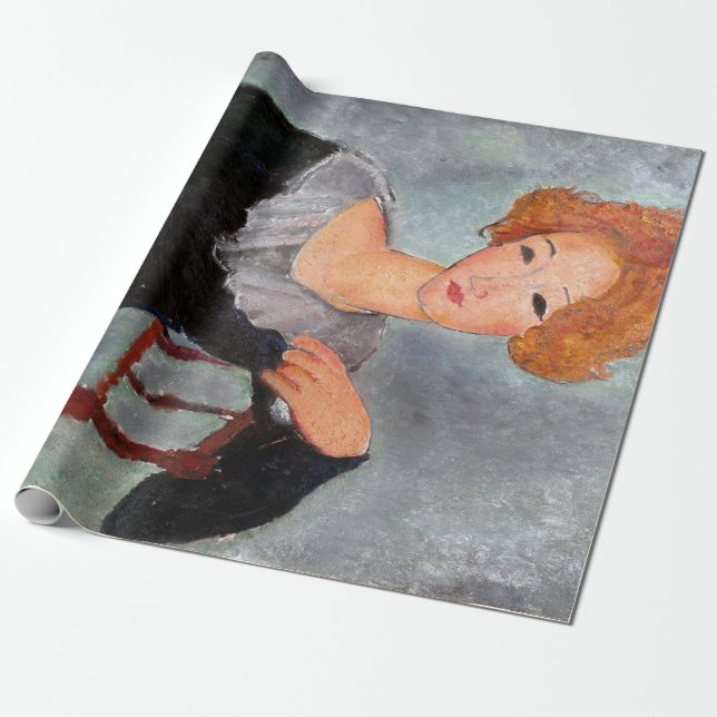 Papier Cadeau Femme aux cheveux rouges, Modigliani (Déroulé)