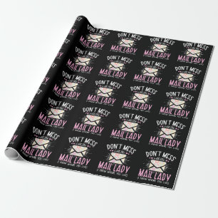 Papier Cadeau Femme de la poste de travail drôle Mailman femme