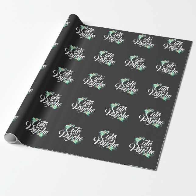 Papier Cadeau Femme féministe mignonne mais psycho-sarcastique (Déroulé)