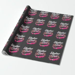 Papier Cadeau Femme Skateboard Love Skater Girl