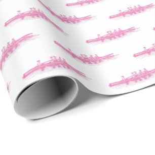 Papier Cadeau Femmes Blanches Pink Chaudes Rameuses Rameurs Équi