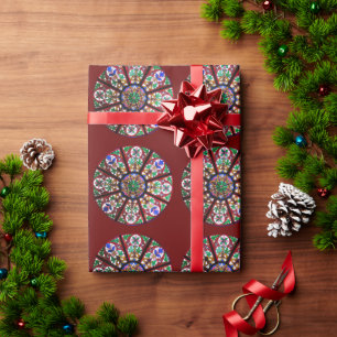 Papier Cadeau Fenêtre de l'église ronde en verre