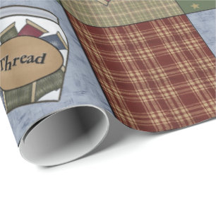 Papier Cadeau Ferme de couture primitive et tissu