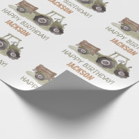 Ferme de tracteur aquarelle 1er anniversaire