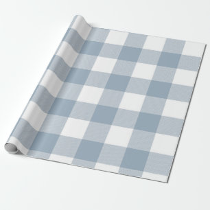 Papier Cadeau Ferme Rustic Blue Buffalo Plaid Carré