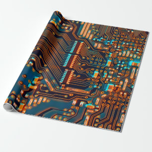 Papier Cadeau Fermeture de la carte de circuits électroniques. a