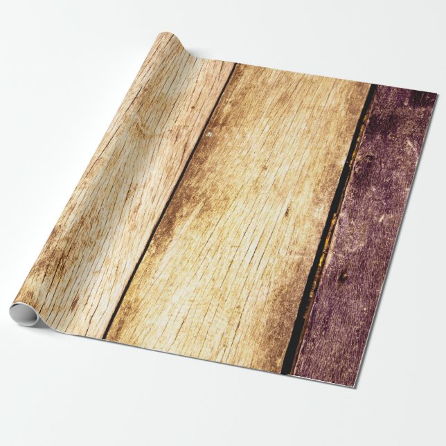 Papier Cadeau Fermeture de l'ancienne texture de bois fond abstr (Déroulé)