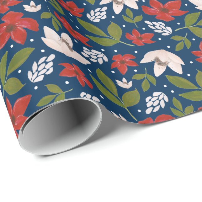 Papier Cadeau Festif Festif Floral (Coin rond)