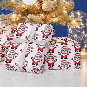Papier Cadeau Festif paresseux carrelés de Noël Papier d'envelop
