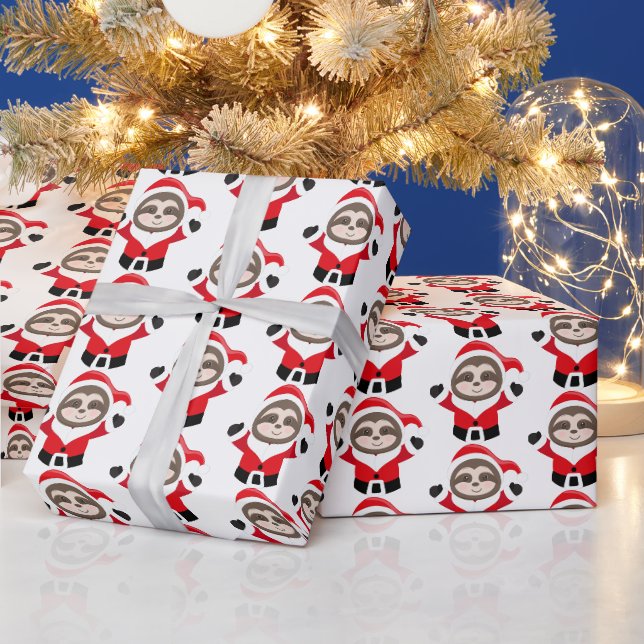 Papier Cadeau Festif paresseux carrelés de Noël Papier d'envelop (Vacances)