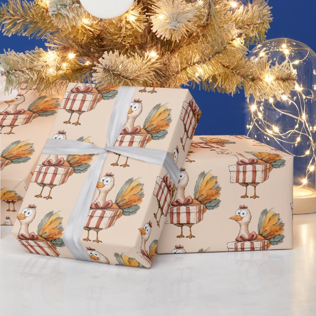 Papier Cadeau Festif Turquie Thanksgiving Wrapper Papier (Vacances)