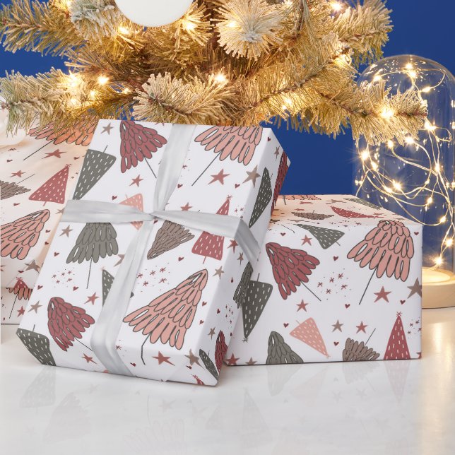 Papier Cadeau Festive de Noël Arbre de Noël Papier d'enveloppeme (Vacances)