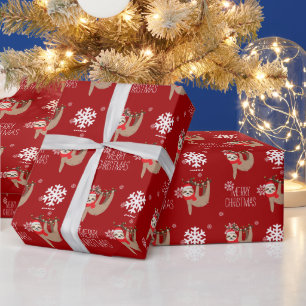 Papier Cadeau Festive Fêtes Fêtards Enveloppement de Noël per