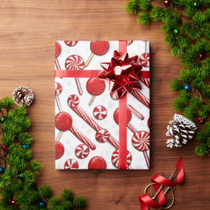 Papier Cadeau Festive Wrap Wonderland 'Sucres de canne & Lollipo