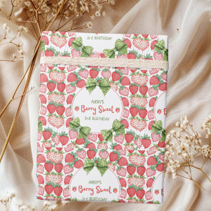 Papier Cadeau Fête d'anniversaire Berry Sweet 3ème anniversaire