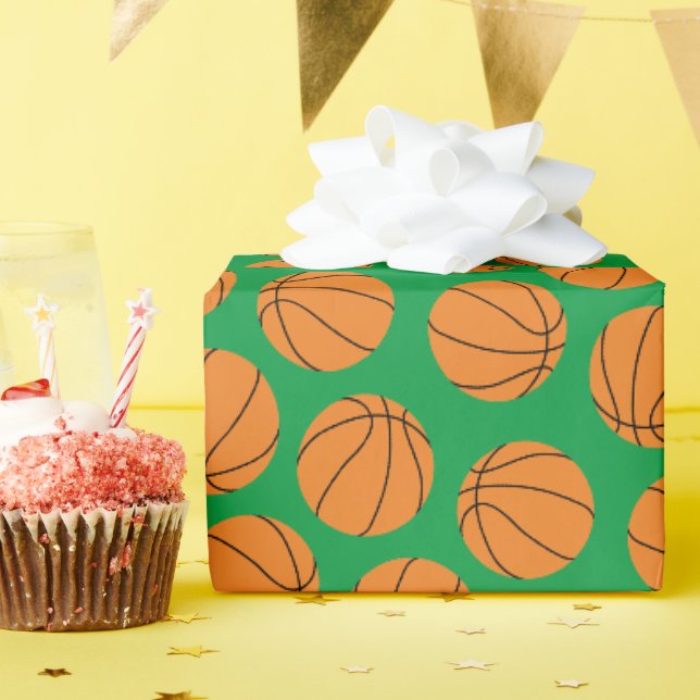 Papier Cadeau Fête d'anniversaire de basket-ball (Fête d'anniversaire)
