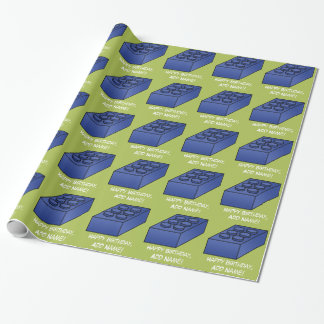 Papier Cadeau Fête d'anniversaire de garçon - motif de brique