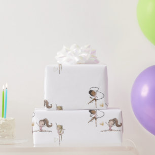 Papier Cadeau Fête d'anniversaire de gymnastique