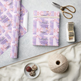 Papier Cadeau Fête d'anniversaire de la fée princesse fantaisist