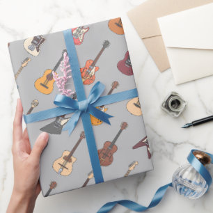 Papier Cadeau Fête d'anniversaire de la guitare