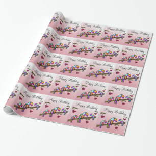Papier Cadeau Fête d'anniversaire de toucans