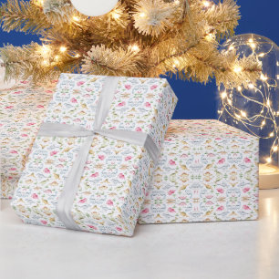 Papier Cadeau Fête d'anniversaire dinosaure rose, Fête de dinosa