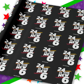 Papier Cadeau Fête d'anniversaire du 24e jour intercalaire Nouve